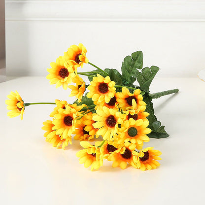 Artificial Sunflower Simulation Flower Silk Cloth for Home Living Room Decoration Wedding Bouquet Prop 7 V1294-YM0523-3115220038511