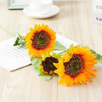 Artificial Sunflower Simulation Flower Silk Cloth for Home Living Room Decoration Wedding Bouquet Prop 7 V1294-YM0523-3115220038511