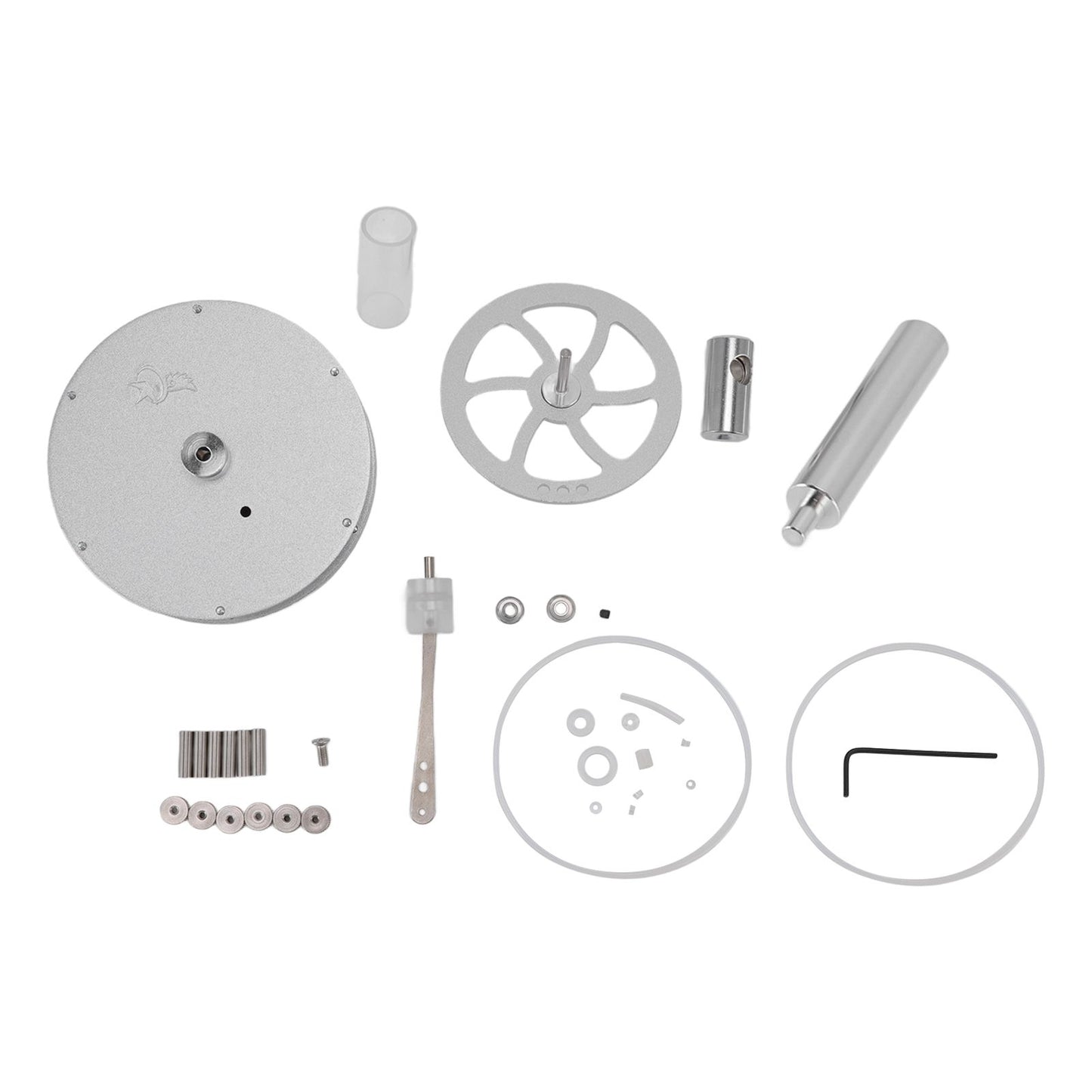 Low Temperature Stirling Engine Model Aluminum Physical Experimental Engine Model Kids Educational Toy V1294-YM0523-3115220039211
