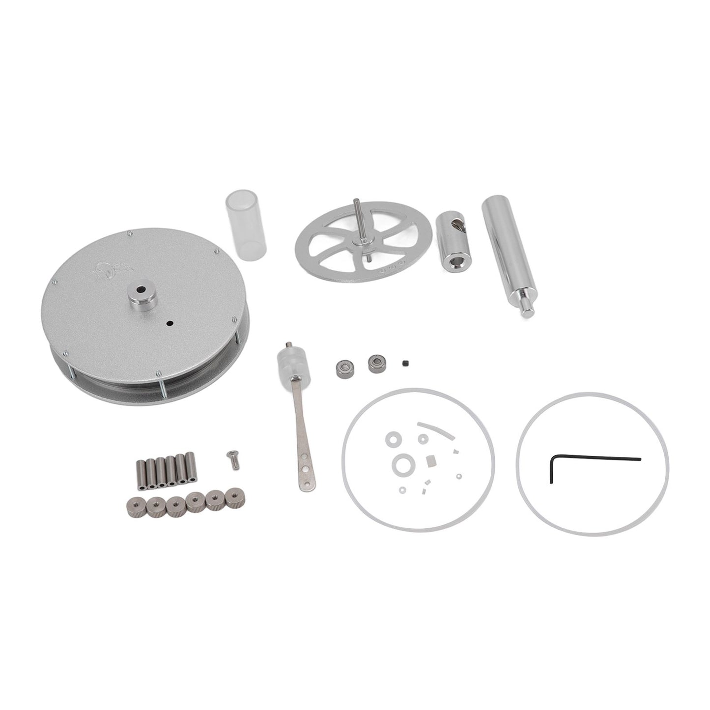 Low Temperature Stirling Engine Model Aluminum Physical Experimental Engine Model Kids Educational Toy V1294-YM0523-3115220039211