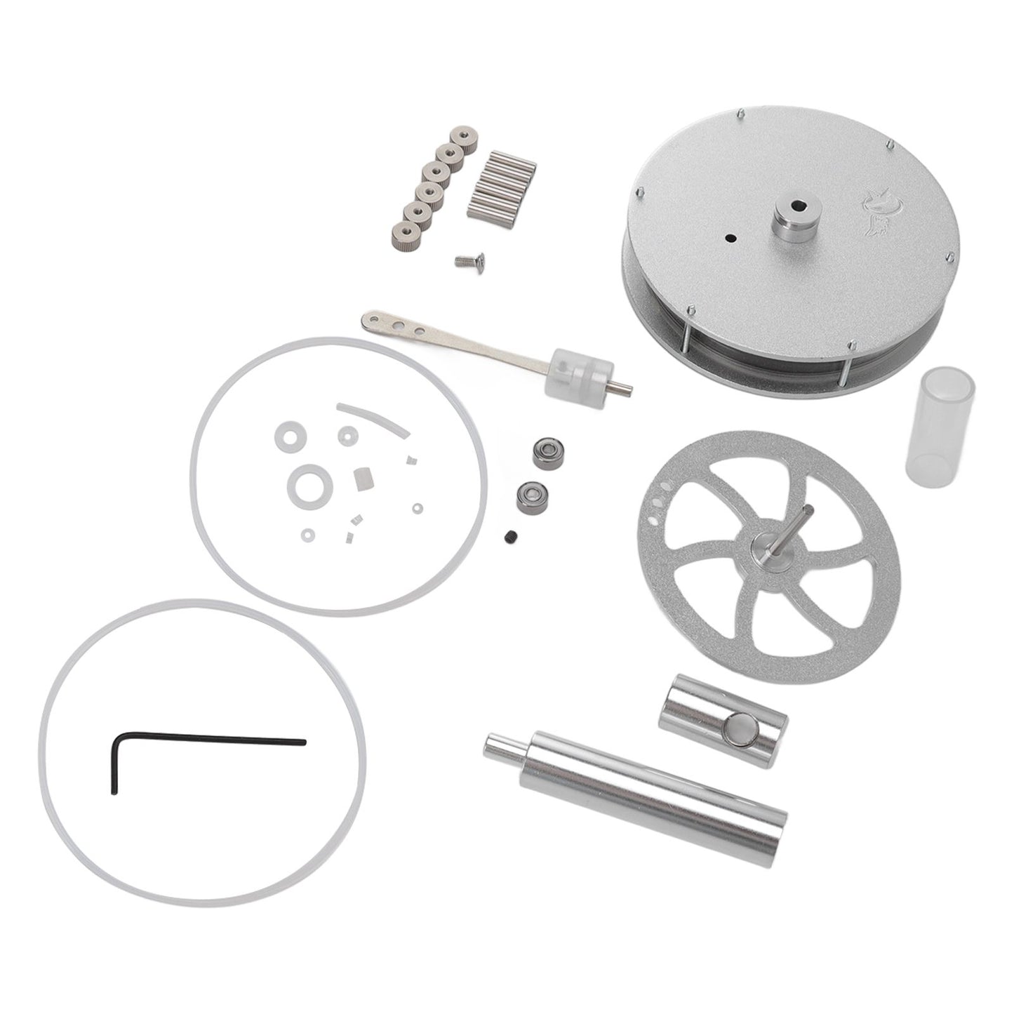 Low Temperature Stirling Engine Model Aluminum Physical Experimental Engine Model Kids Educational Toy V1294-YM0523-3115220039211