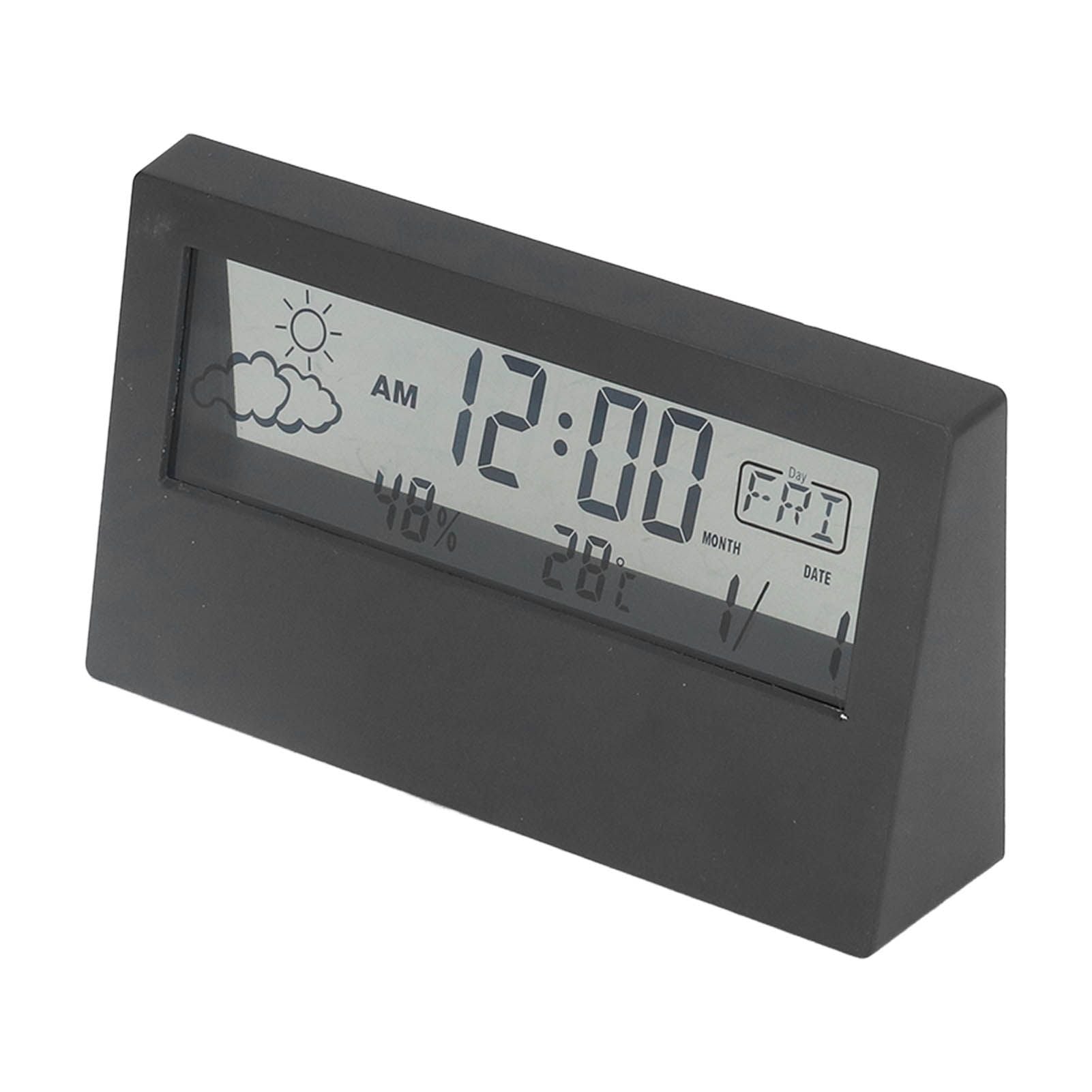 LCD Alarm Clock Transparent Multifunctional Large Screen Display Battery Powered Digital Alarm Clock for Home V1294-YM0523-3115220042212