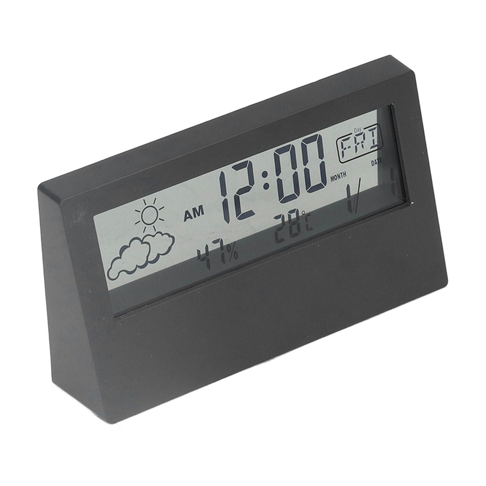 LCD Alarm Clock Transparent Multifunctional Large Screen Display Battery Powered Digital Alarm Clock for Home V1294-YM0523-3115220042212