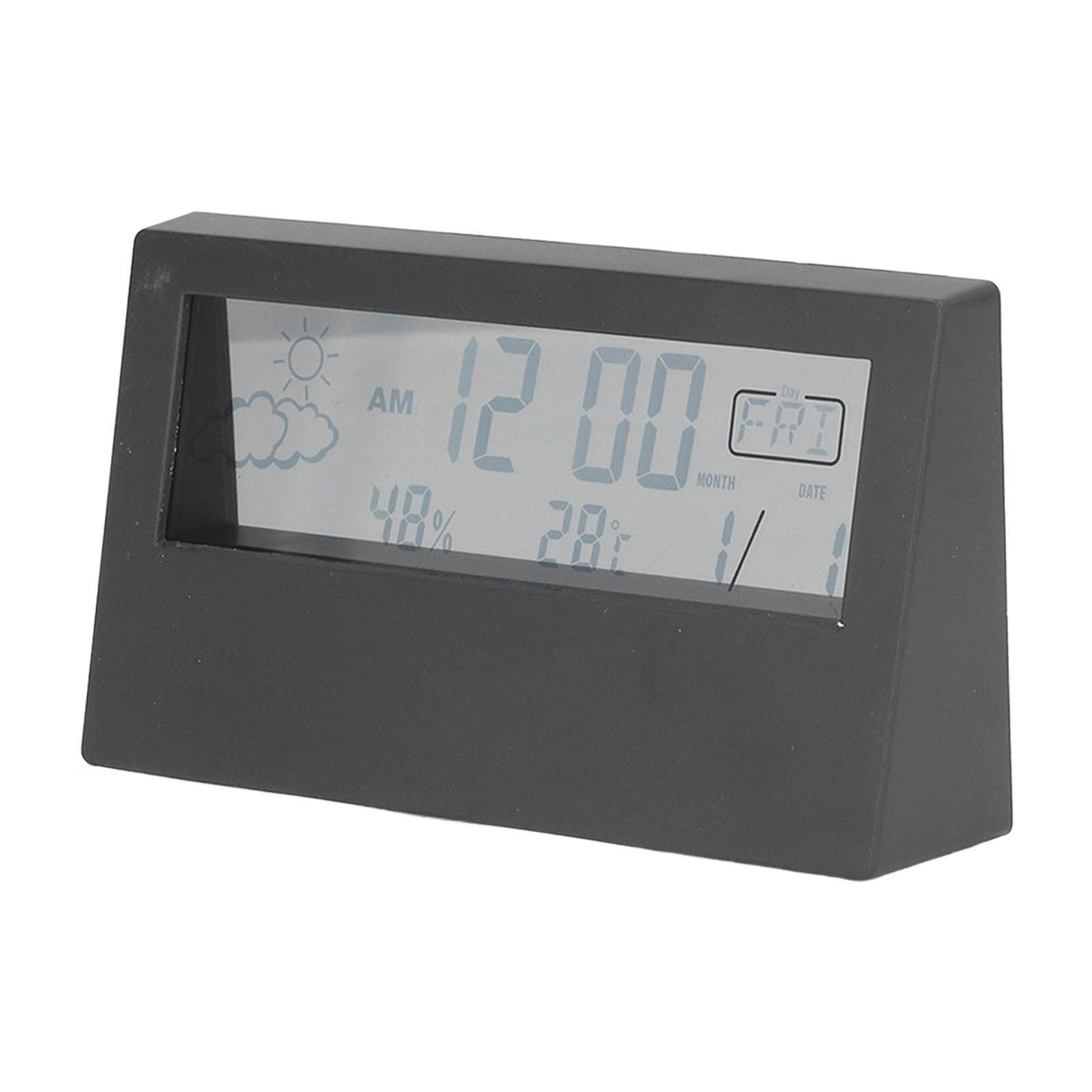 LCD Alarm Clock Transparent Multifunctional Large Screen Display Battery Powered Digital Alarm Clock for Home V1294-YM0523-3115220042212