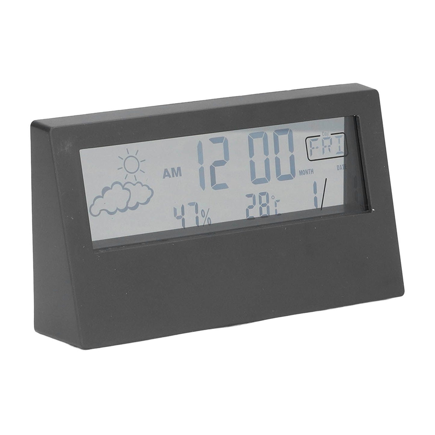 LCD Alarm Clock Transparent Multifunctional Large Screen Display Battery Powered Digital Alarm Clock for Home V1294-YM0523-3115220042212