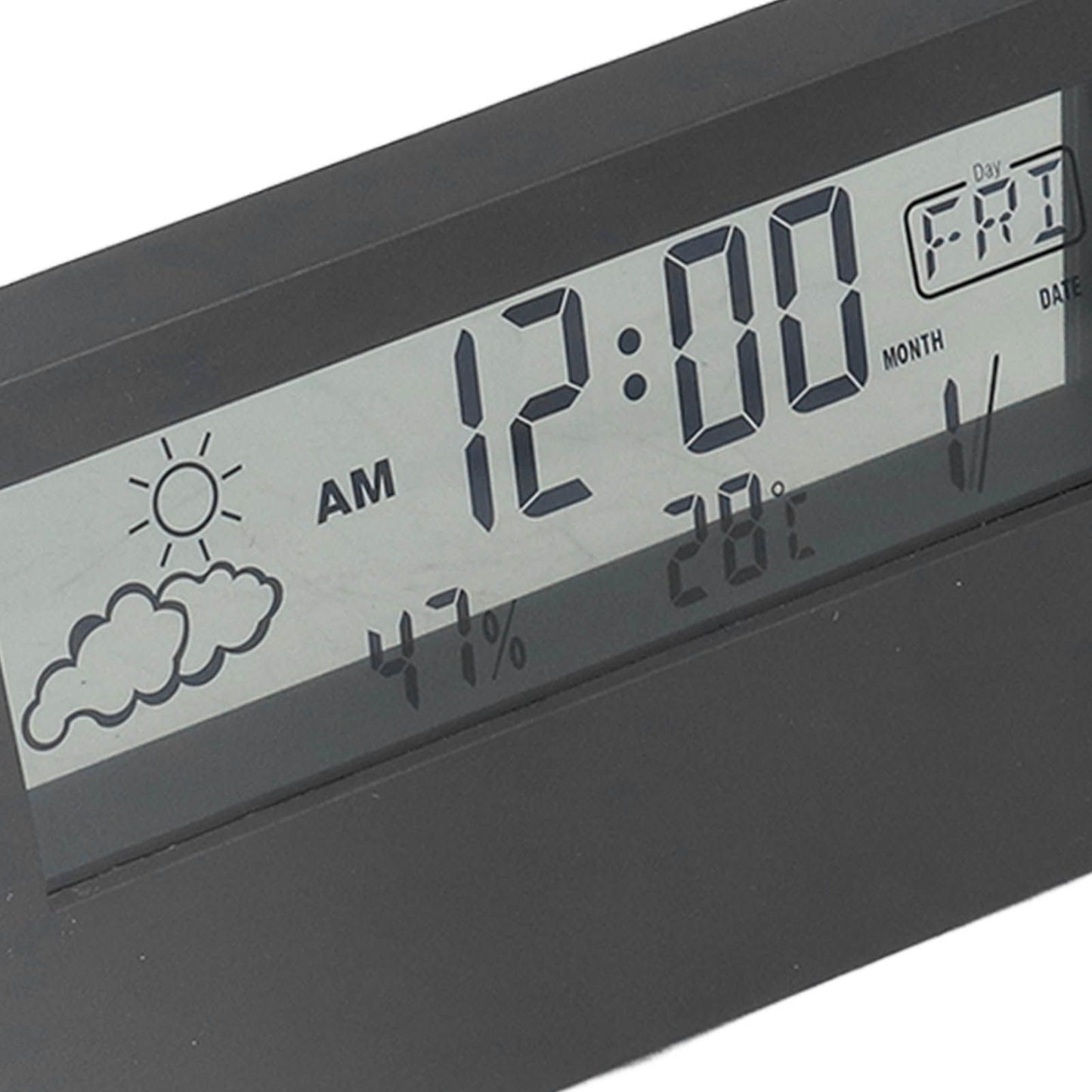 LCD Alarm Clock Transparent Multifunctional Large Screen Display Battery Powered Digital Alarm Clock for Home V1294-YM0523-3115220042212