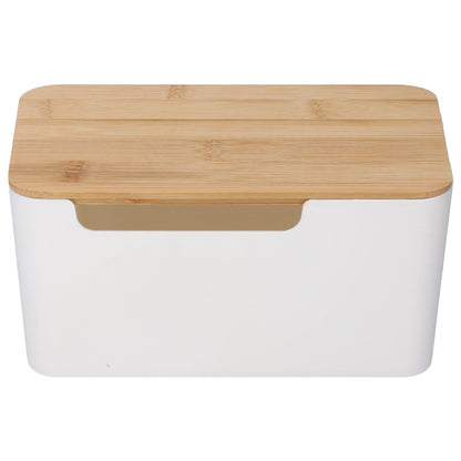 Cable Box Small Cable Management Box with A Wooden Lid for Cord Hider TV Wires Routers Computers Wires Home V1294-YM0523-3116210069211