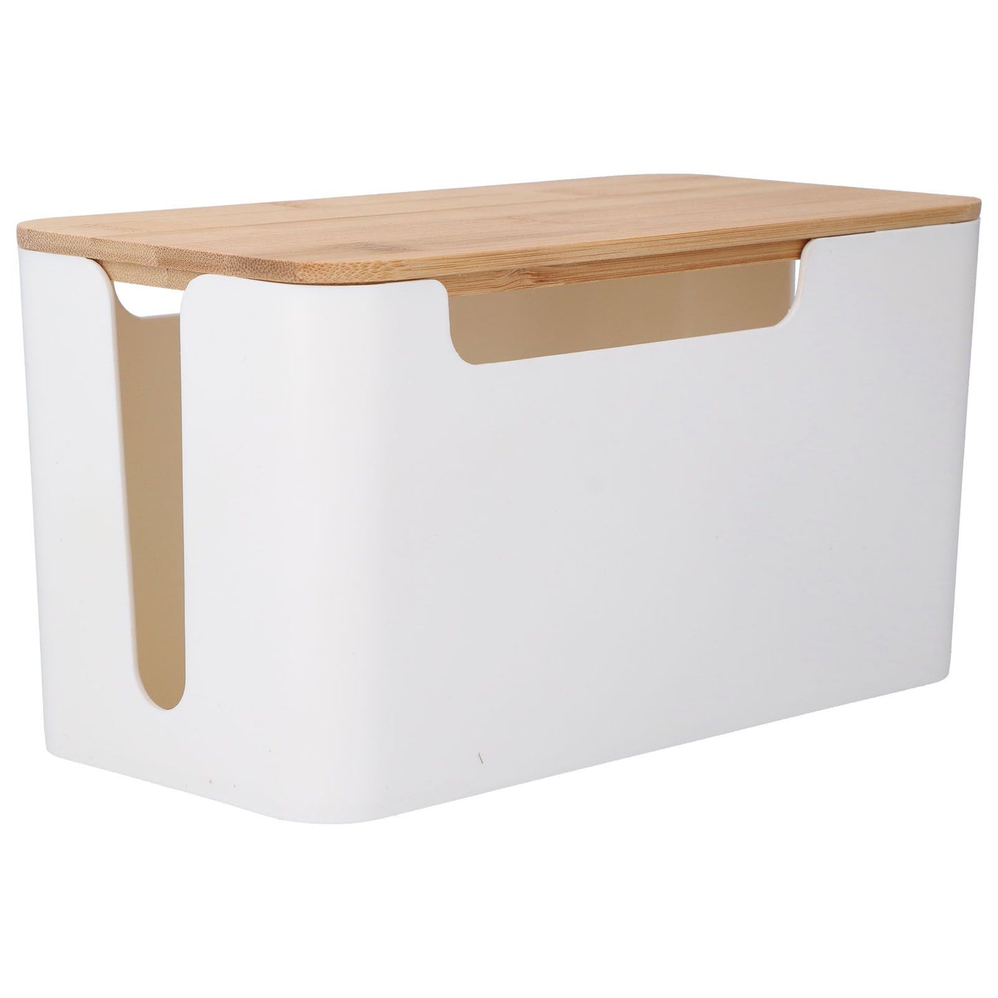 Cable Box Small Cable Management Box with A Wooden Lid for Cord Hider TV Wires Routers Computers Wires Home V1294-YM0523-3116210069211