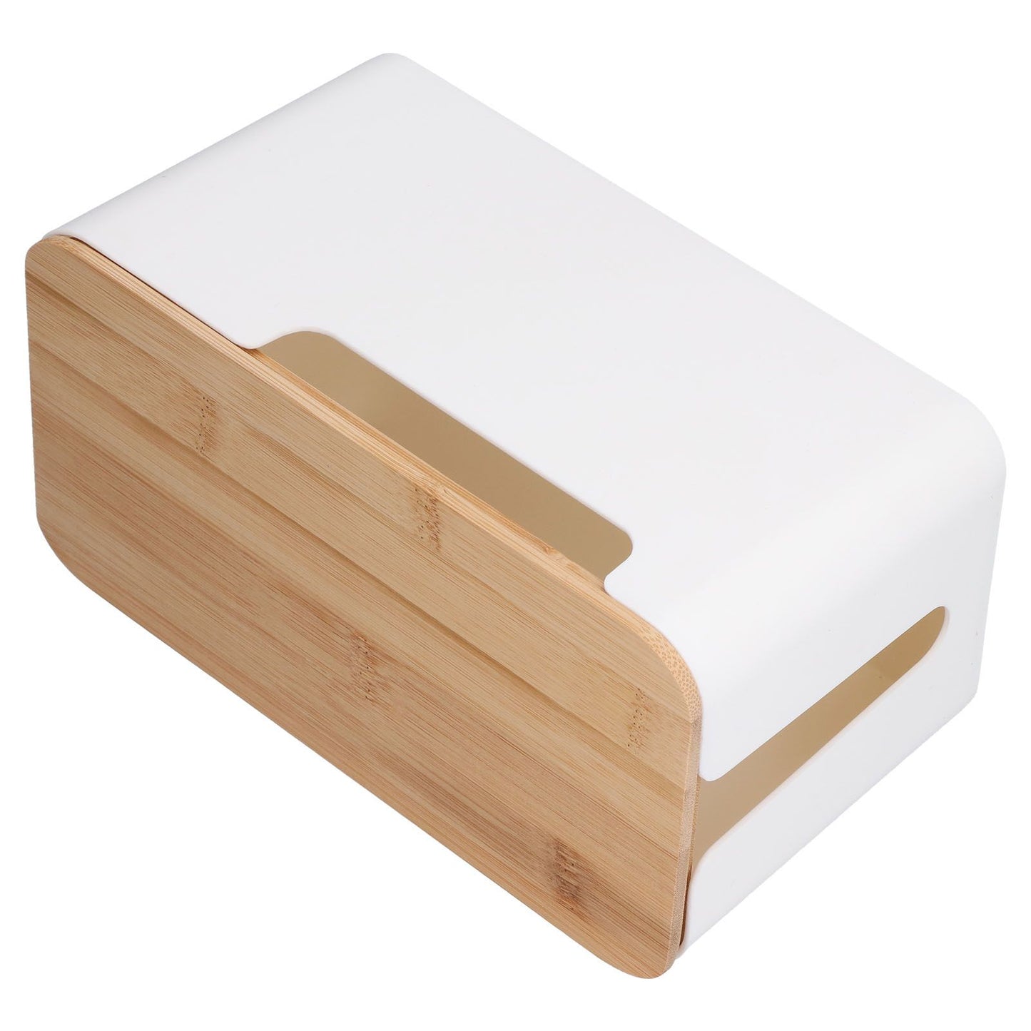Cable Box Small Cable Management Box with A Wooden Lid for Cord Hider TV Wires Routers Computers Wires Home V1294-YM0523-3116210069211