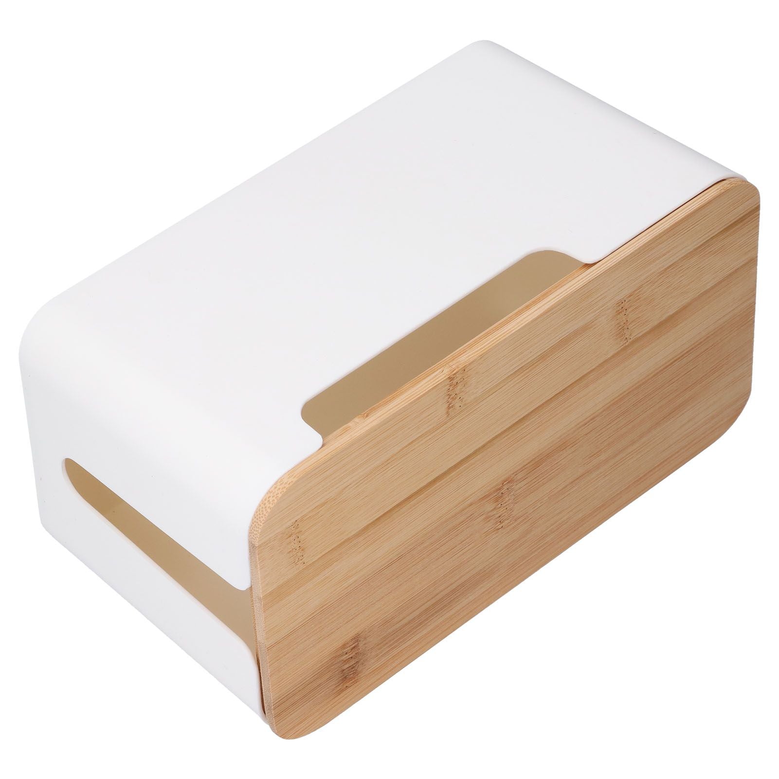 Cable Box Small Cable Management Box with A Wooden Lid for Cord Hider TV Wires Routers Computers Wires Home V1294-YM0523-3116210069211