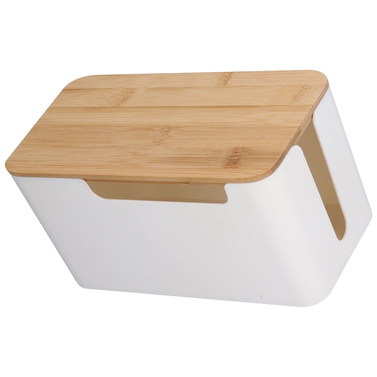 Cable Box Small Cable Management Box with A Wooden Lid for Cord Hider TV Wires Routers Computers Wires Home V1294-YM0523-3116210069211