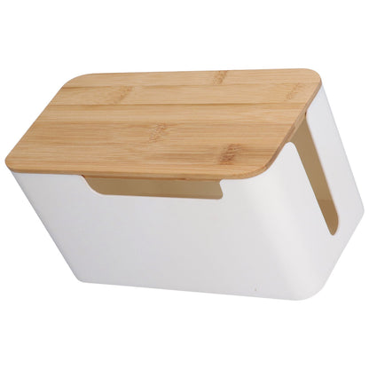 Cable Box Small Cable Management Box with A Wooden Lid for Cord Hider TV Wires Routers Computers Wires Home V1294-YM0523-3116210069211