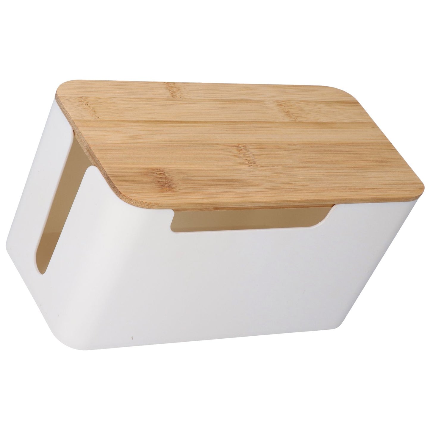 Cable Box Small Cable Management Box with A Wooden Lid for Cord Hider TV Wires Routers Computers Wires Home V1294-YM0523-3116210069211