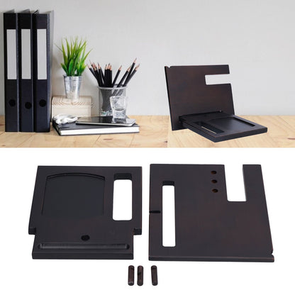 Wooden Mobile Phone Base Multifunctional Keychain Holder Storage Rack for Home Office V1294-YM0523-3116210069511