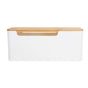 Cable Management Box Stylish Extension Socket Cord Organizer Box with Cover for Router Desk Power Strip V1294-YM0523-3116210069711