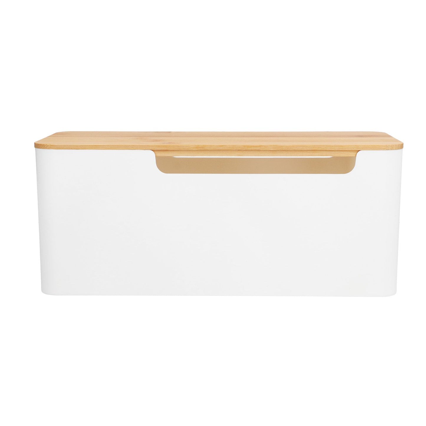 Cable Management Box Stylish Extension Socket Cord Organizer Box with Cover for Router Desk Power Strip V1294-YM0523-3116210069711