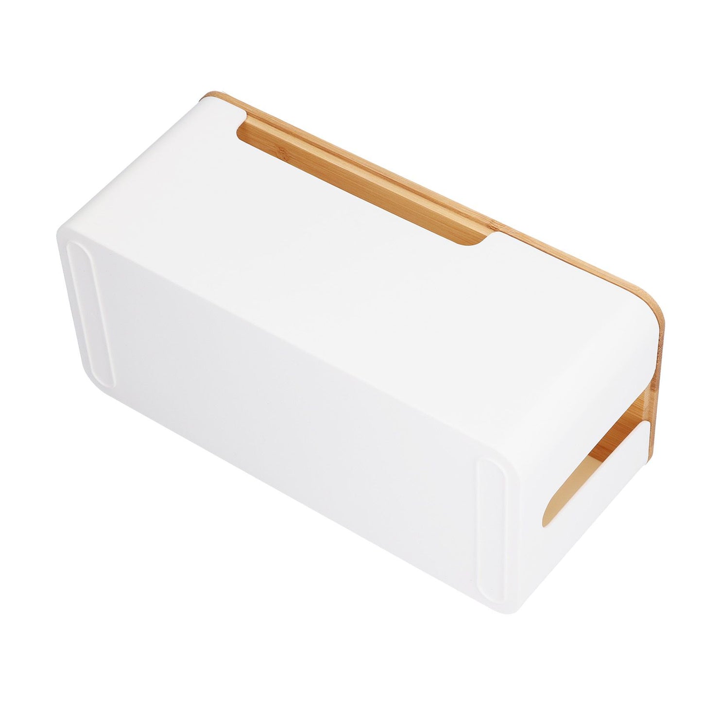 Cable Management Box Stylish Extension Socket Cord Organizer Box with Cover for Router Desk Power Strip V1294-YM0523-3116210069711