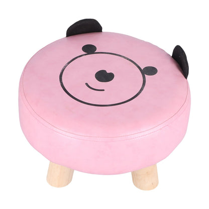 Small Under Desk Footrest Cute Cartoon Ottoman with 4 Stable Log Legs for Children V1294-YM0523-3116210070411