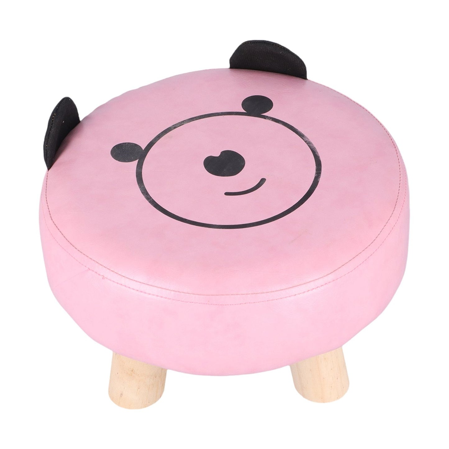 Small Under Desk Footrest Cute Cartoon Ottoman with 4 Stable Log Legs for Children V1294-YM0523-3116210070411