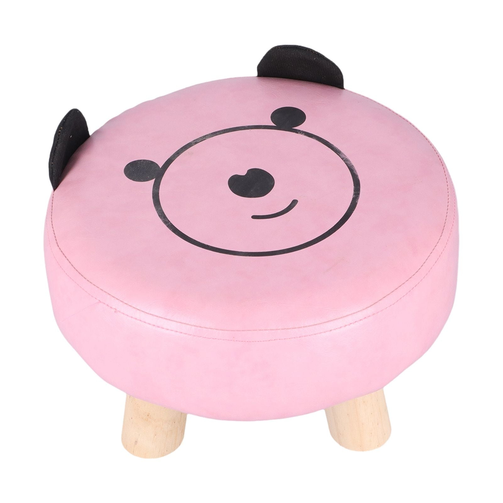 Small Under Desk Footrest Cute Cartoon Ottoman with 4 Stable Log Legs for Children V1294-YM0523-3116210070411