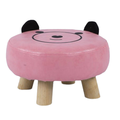 Small Under Desk Footrest Cute Cartoon Ottoman with 4 Stable Log Legs for Children V1294-YM0523-3116210070411