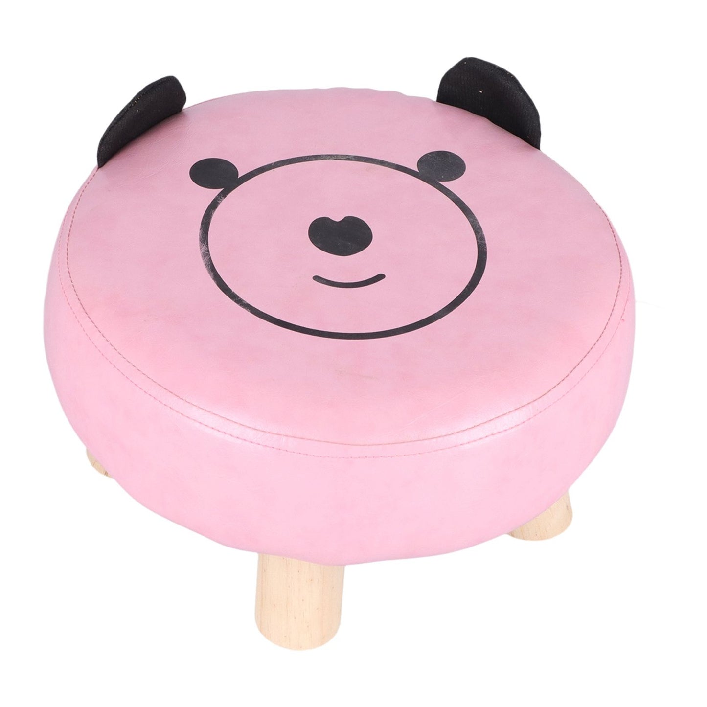 Small Under Desk Footrest Cute Cartoon Ottoman with 4 Stable Log Legs for Children V1294-YM0523-3116210070411