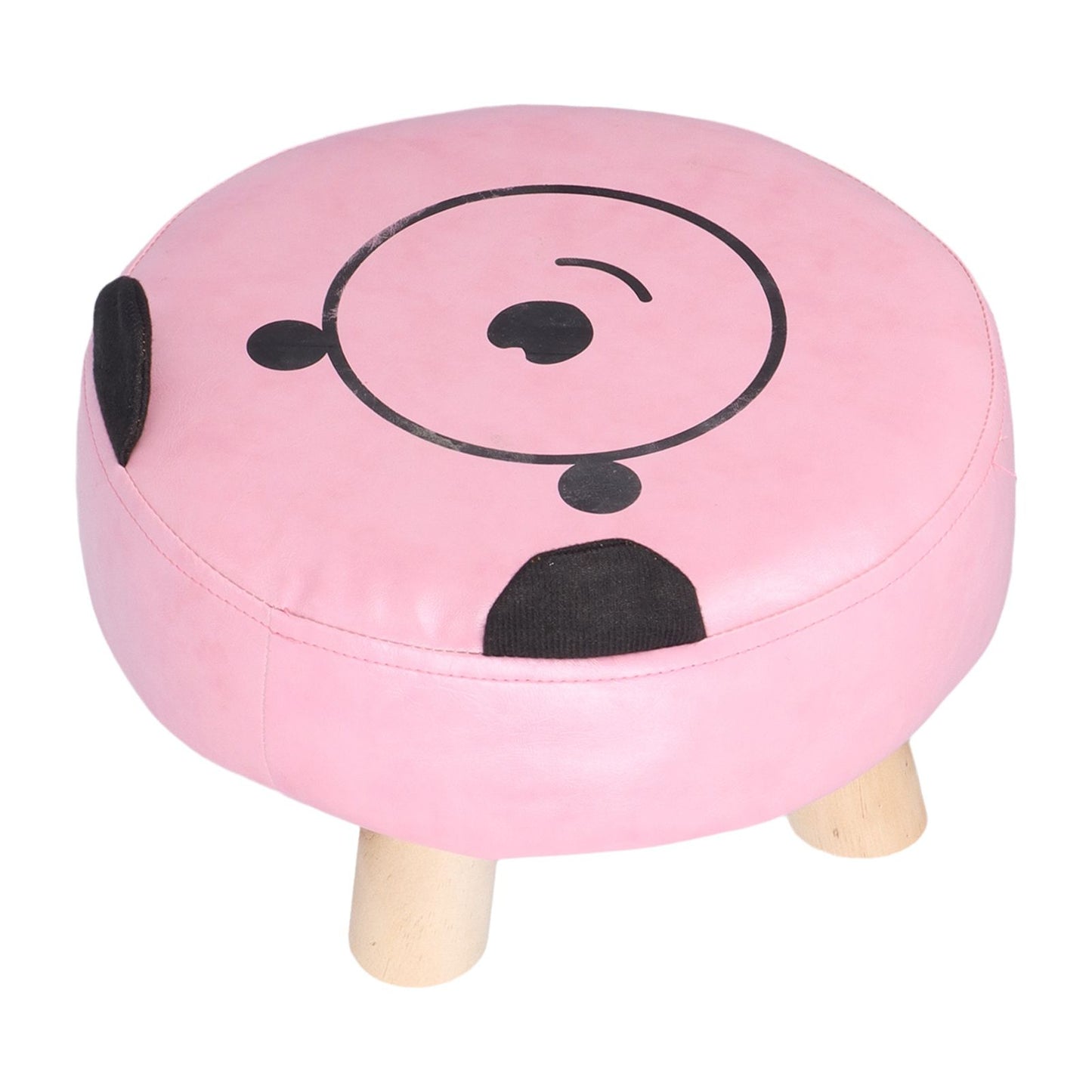 Small Under Desk Footrest Cute Cartoon Ottoman with 4 Stable Log Legs for Children V1294-YM0523-3116210070411
