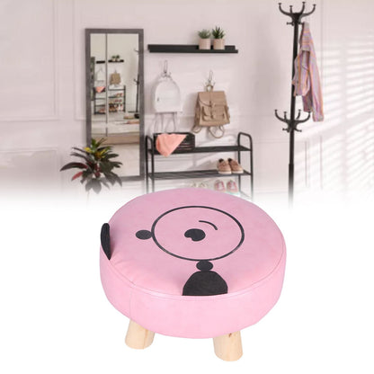 Small Under Desk Footrest Cute Cartoon Ottoman with 4 Stable Log Legs for Children V1294-YM0523-3116210070411
