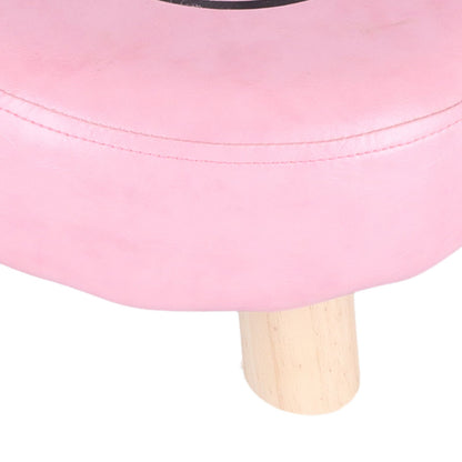 Small Under Desk Footrest Cute Cartoon Ottoman with 4 Stable Log Legs for Children V1294-YM0523-3116210070411