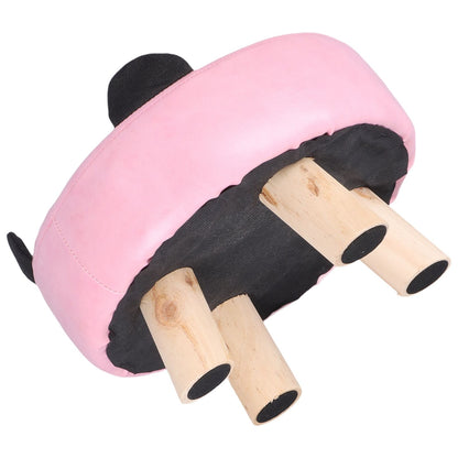 Small Under Desk Footrest Cute Cartoon Ottoman with 4 Stable Log Legs for Children V1294-YM0523-3116210070411
