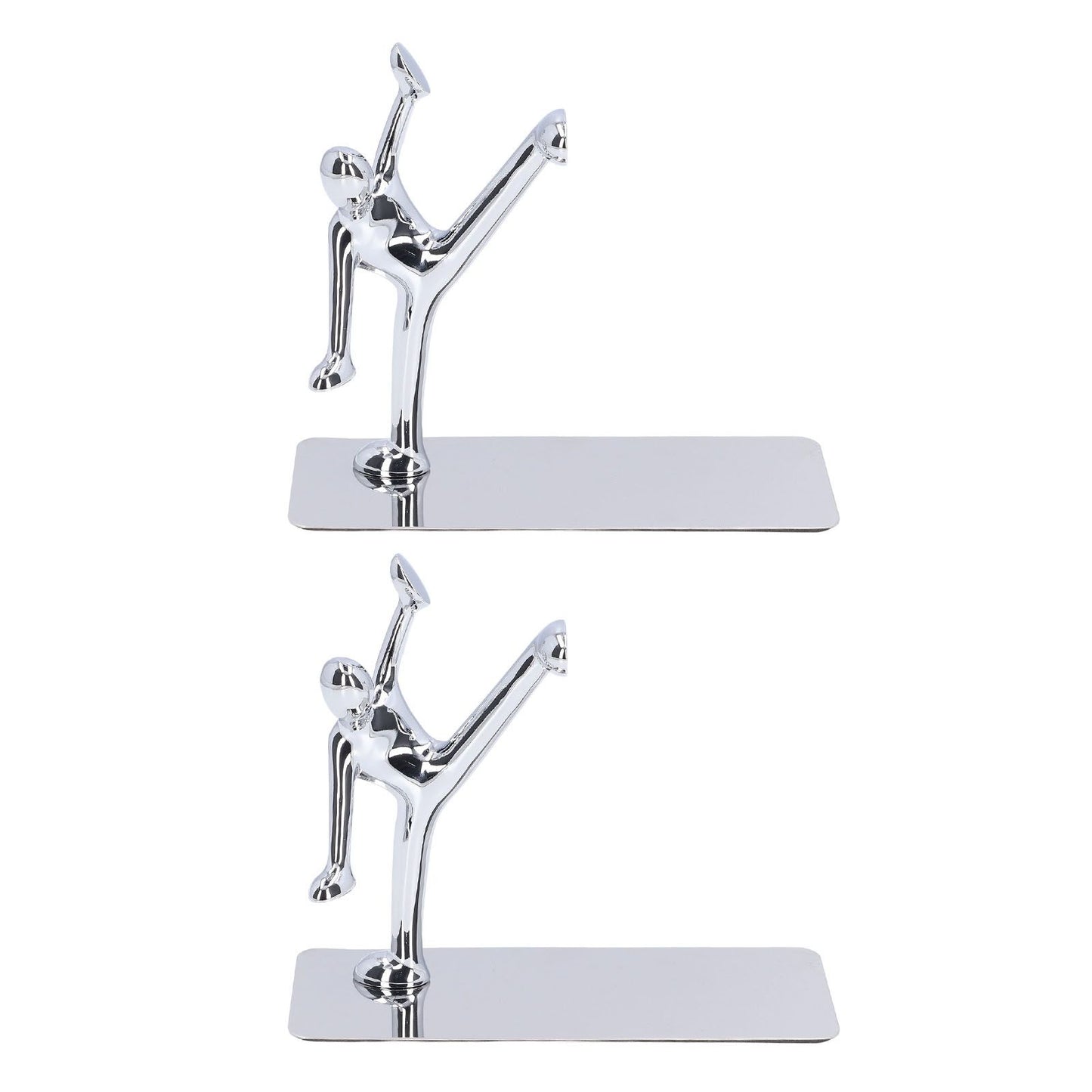 2Pcs Metal Book Ends Unique Men Design Simple Fashionable Decorative Bookends for Home Office Bar Restaurant V1294-YM0523-3116220000511