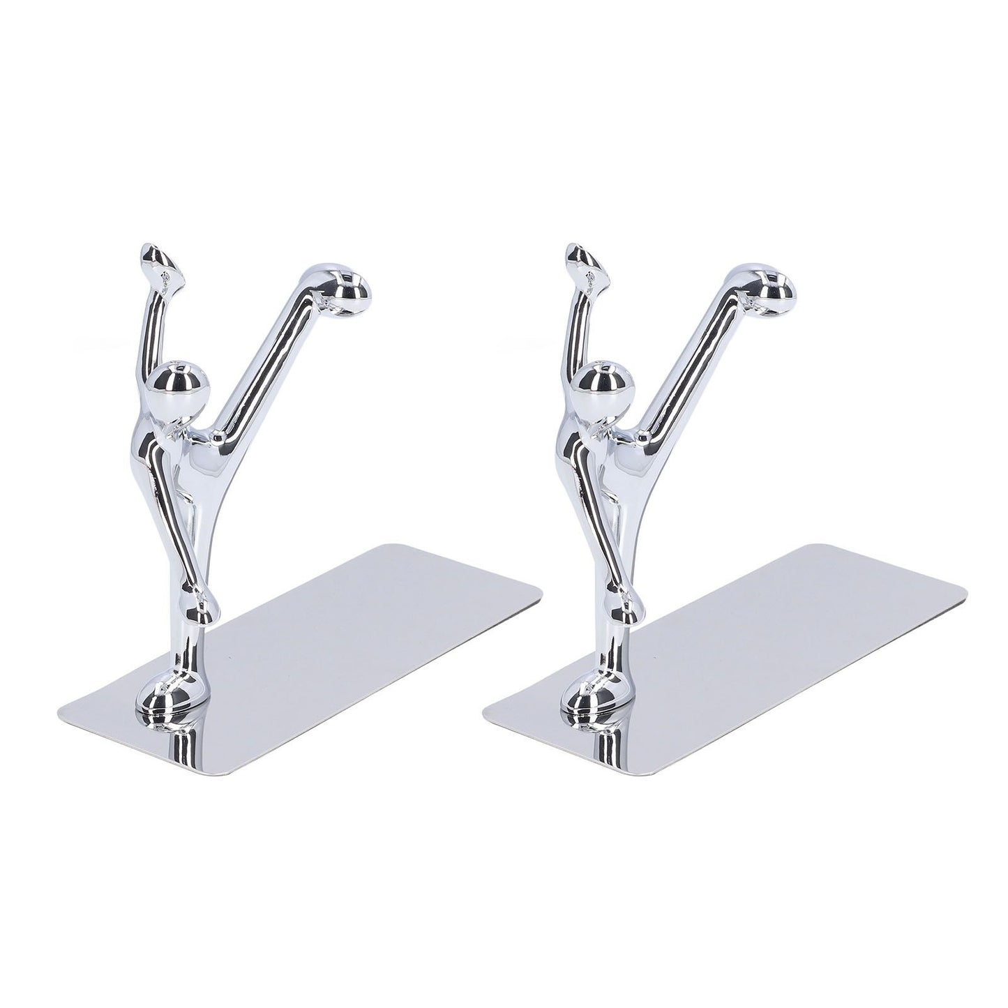 2Pcs Metal Book Ends Unique Men Design Simple Fashionable Decorative Bookends for Home Office Bar Restaurant V1294-YM0523-3116220000511