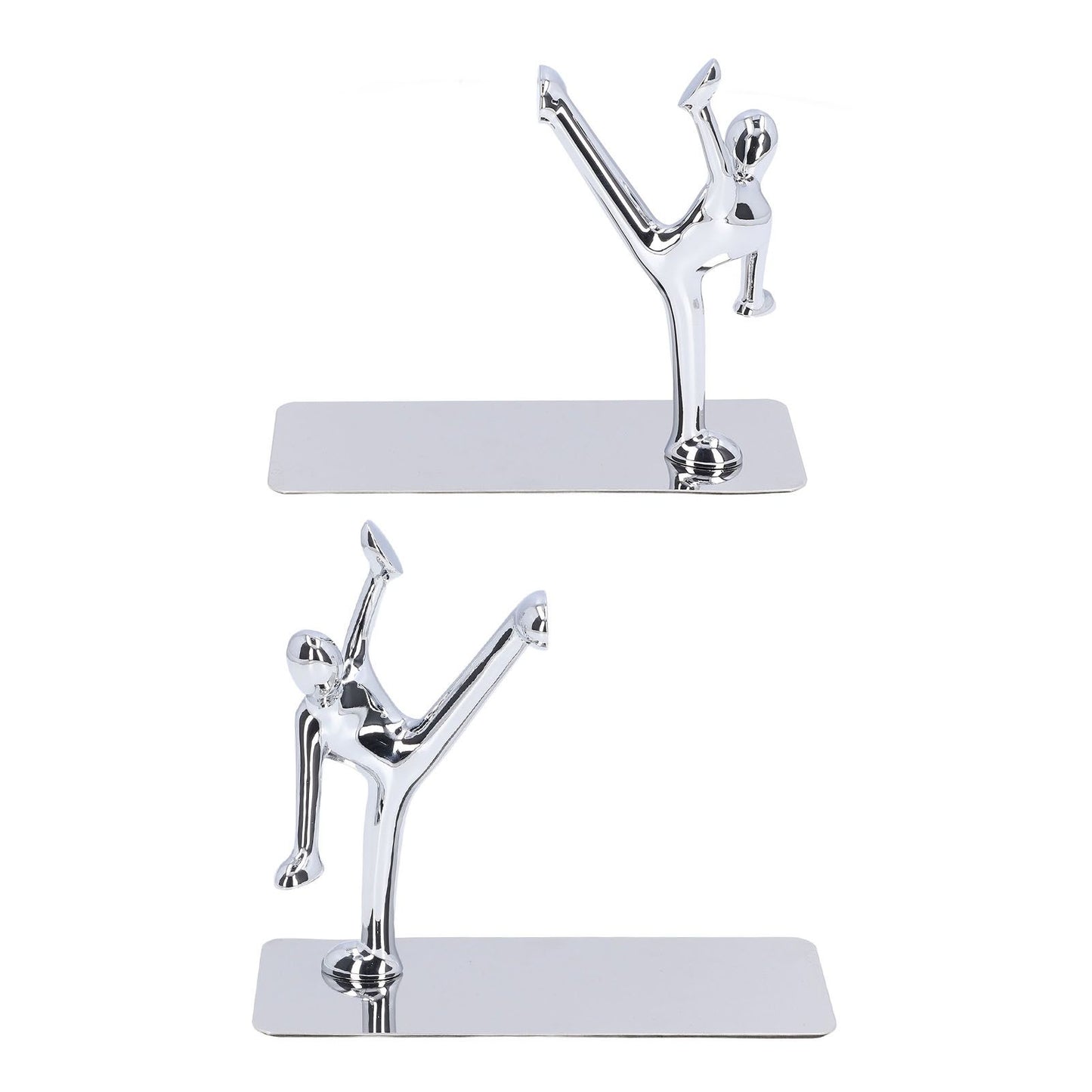 2Pcs Metal Book Ends Unique Men Design Simple Fashionable Decorative Bookends for Home Office Bar Restaurant V1294-YM0523-3116220000511