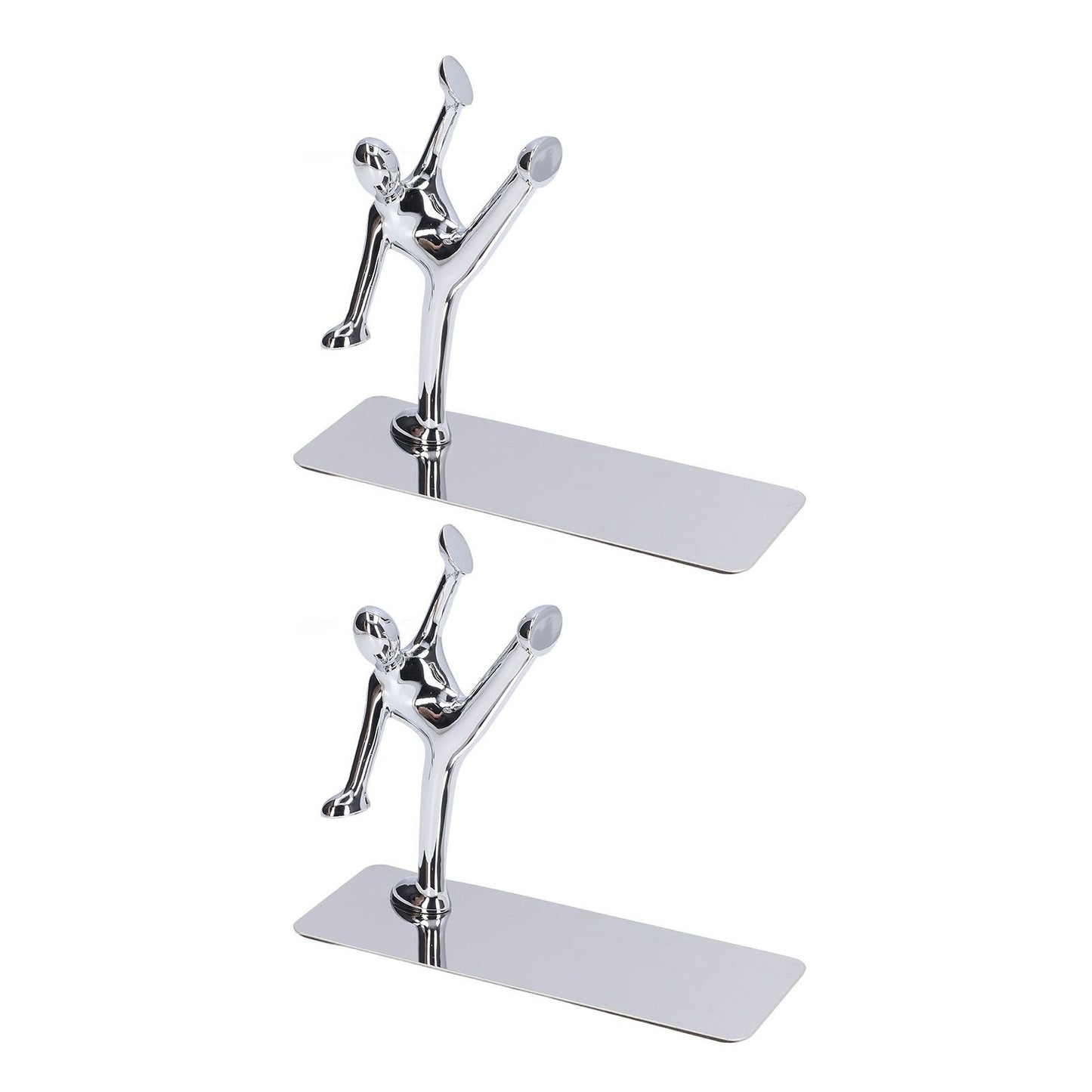 2Pcs Metal Book Ends Unique Men Design Simple Fashionable Decorative Bookends for Home Office Bar Restaurant V1294-YM0523-3116220000511