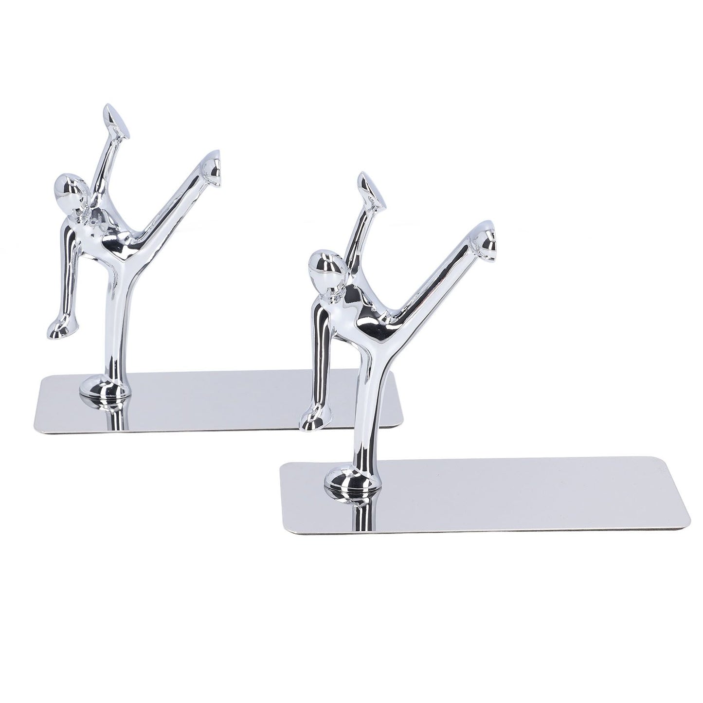 2Pcs Metal Book Ends Unique Men Design Simple Fashionable Decorative Bookends for Home Office Bar Restaurant V1294-YM0523-3116220000511