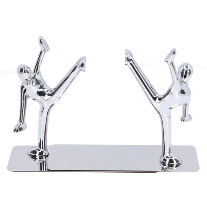 2Pcs Metal Book Ends Unique Men Design Simple Fashionable Decorative Bookends for Home Office Bar Restaurant V1294-YM0523-3116220000511