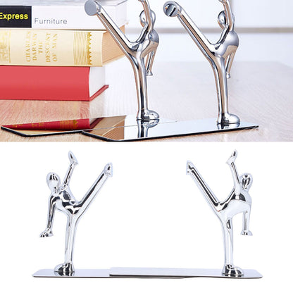2Pcs Metal Book Ends Unique Men Design Simple Fashionable Decorative Bookends for Home Office Bar Restaurant V1294-YM0523-3116220000511