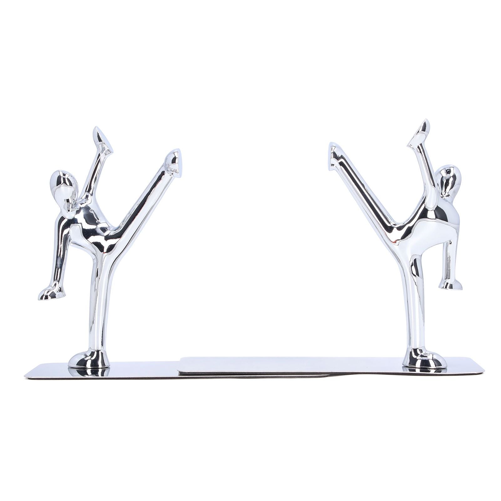 2Pcs Metal Book Ends Unique Men Design Simple Fashionable Decorative Bookends for Home Office Bar Restaurant V1294-YM0523-3116220000511
