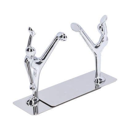 2Pcs Metal Book Ends Unique Men Design Simple Fashionable Decorative Bookends for Home Office Bar Restaurant V1294-YM0523-3116220000511