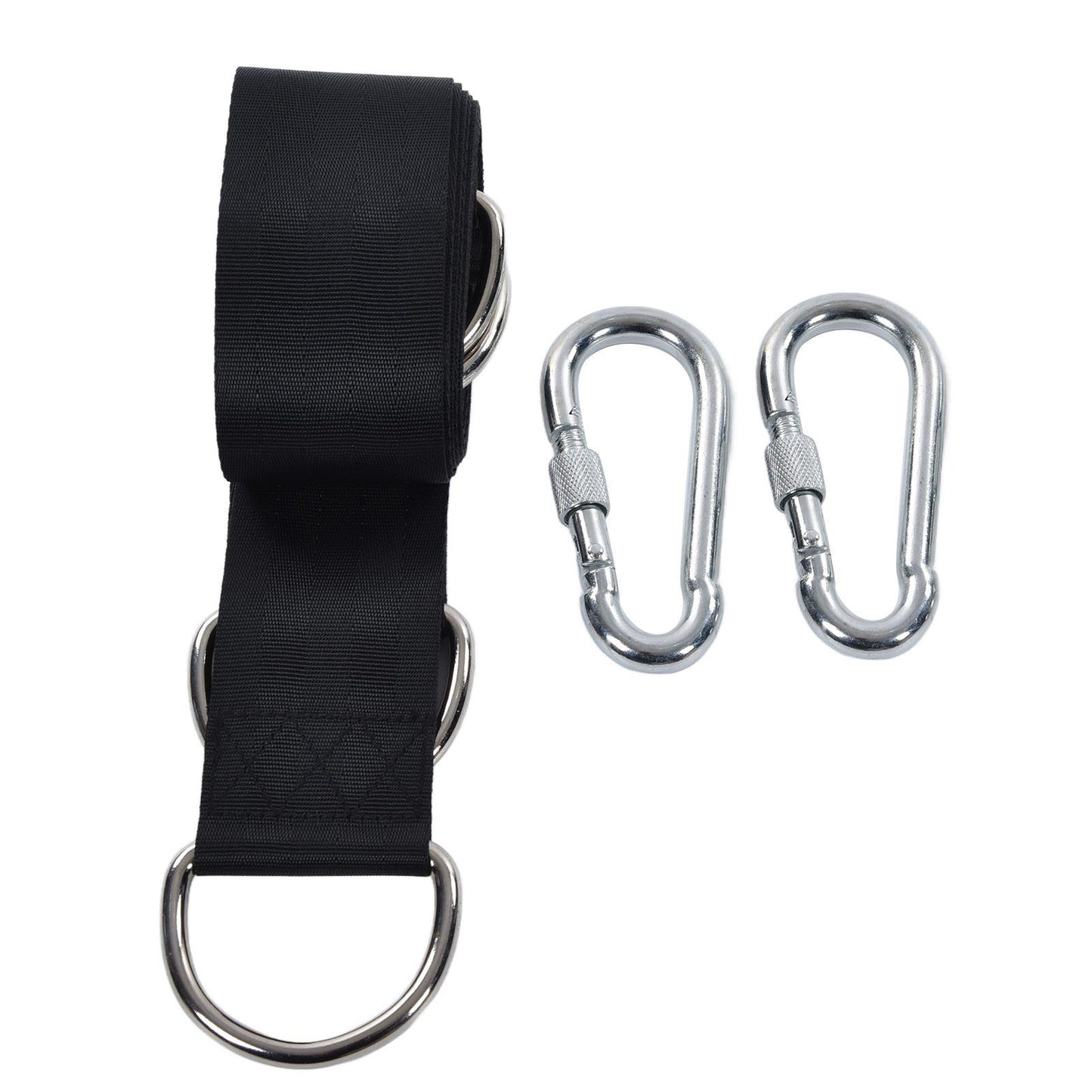 1.53M Tree Swing Hanging Strap Adjustable Heavy Duty Polyester Hammock Strap with Carabiner for Outdoor Garden V1294-YM0523-3116220001511
