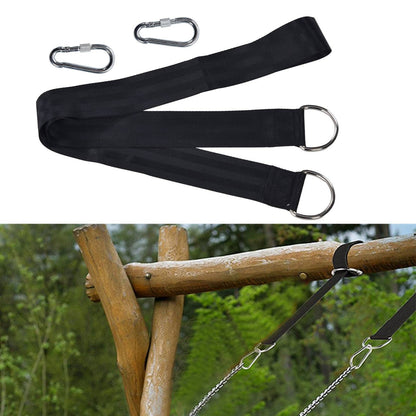 1.53M Tree Swing Hanging Strap Adjustable Heavy Duty Polyester Hammock Strap with Carabiner for Outdoor Garden V1294-YM0523-3116220001511