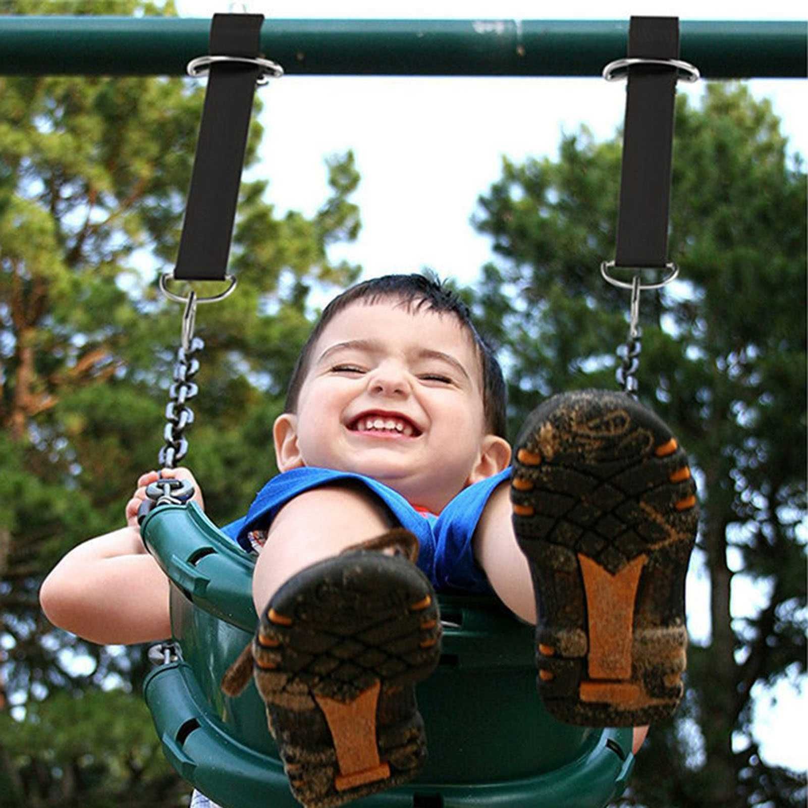 1.53M Tree Swing Hanging Strap Adjustable Heavy Duty Polyester Hammock Strap with Carabiner for Outdoor Garden V1294-YM0523-3116220001511