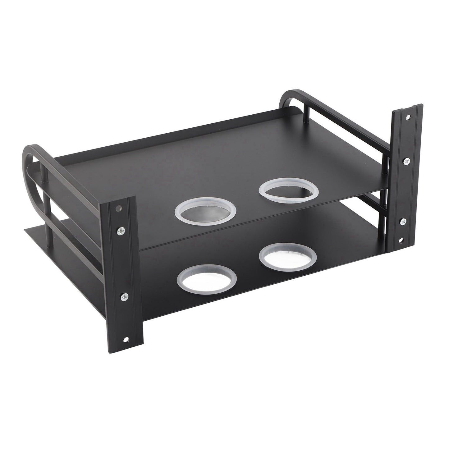 Double Layer Floating Wall Shelf TV Box Shelf Wall Mounted Router DVD Cable Box Shelf for Household V1294-YM0523-3116220002711