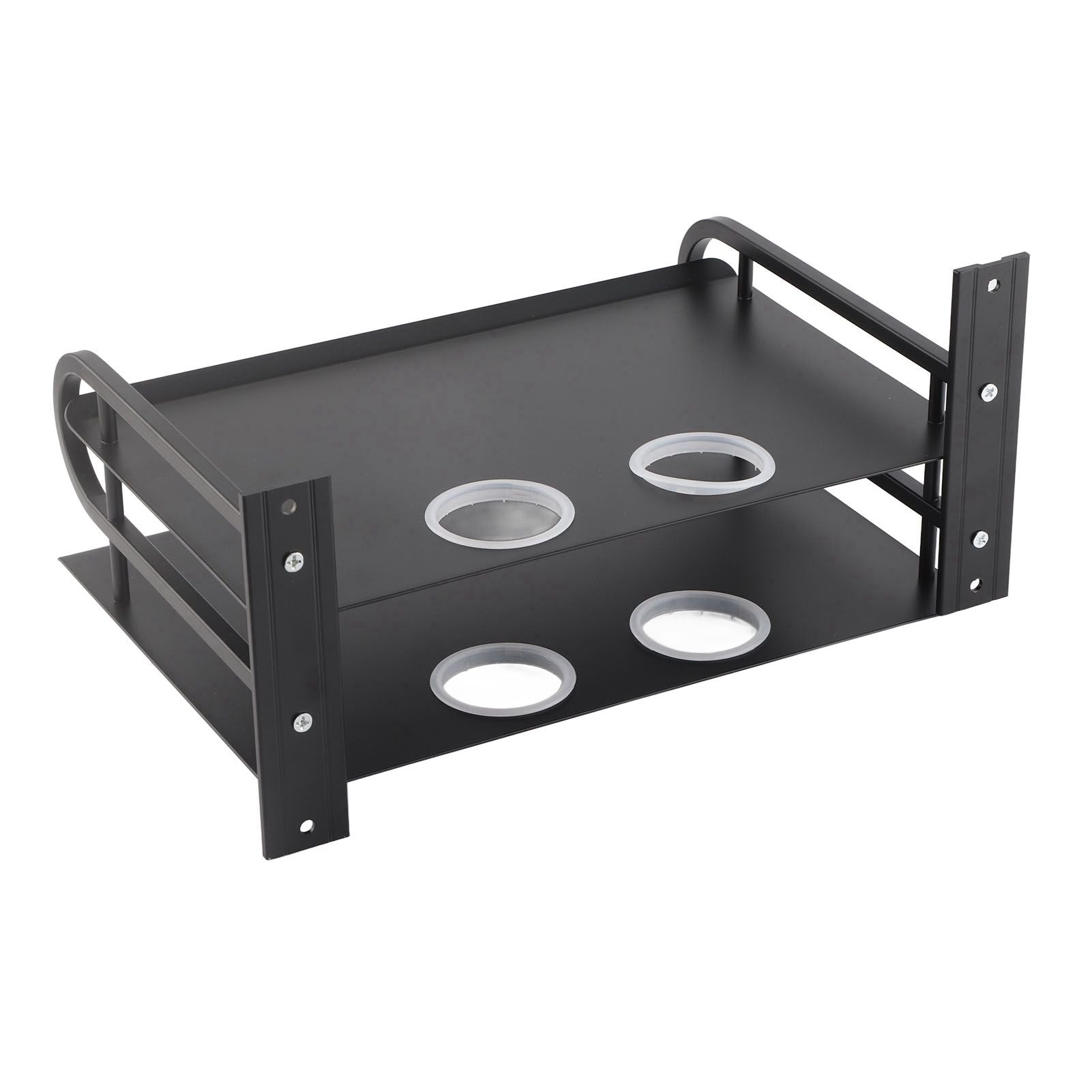 Double Layer Floating Wall Shelf TV Box Shelf Wall Mounted Router DVD Cable Box Shelf for Household V1294-YM0523-3116220002711
