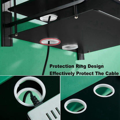 Double Layer Floating Wall Shelf TV Box Shelf Wall Mounted Router DVD Cable Box Shelf for Household V1294-YM0523-3116220002711
