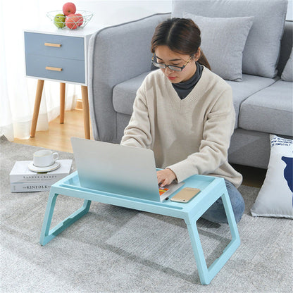 Laptop Bed Tray Table Portable Lightweight Mini Picnic Table for Laptop Working Writing Blue V1294-YM0523-3116220003611