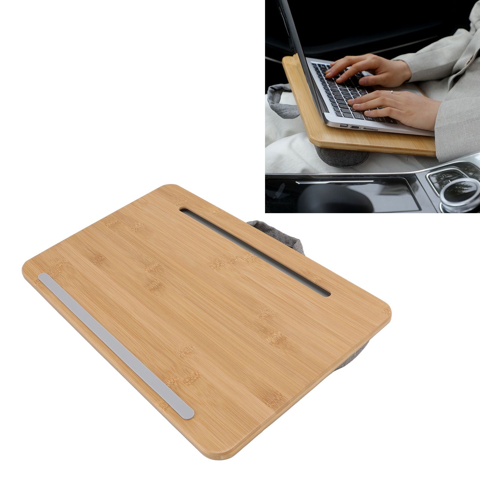 Home Office Laptop Lap Desk Portable Multifunctional Laptop Stand for Bed Sofa Couch 42x27.5cm Small Size V1294-YM0523-3116220004011