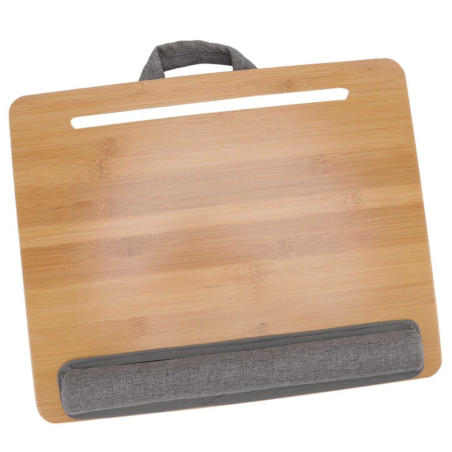 Laptop Table Multifunction Bamboo Lap Desk Bed Tray with Cushion for Reading Writing Playing V1294-YM0523-3116220004111