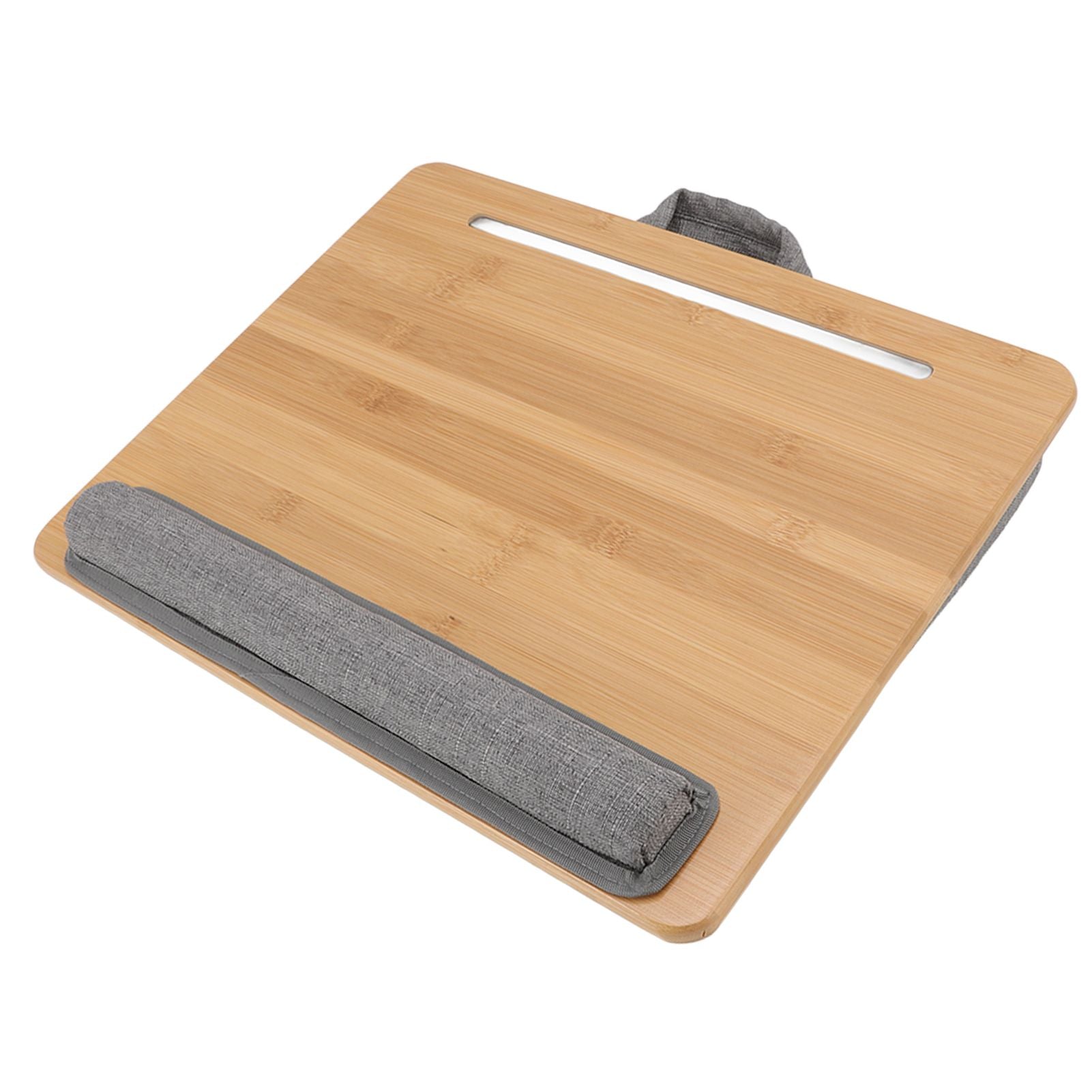 Laptop Table Multifunction Bamboo Lap Desk Bed Tray with Cushion for Reading Writing Playing V1294-YM0523-3116220004111