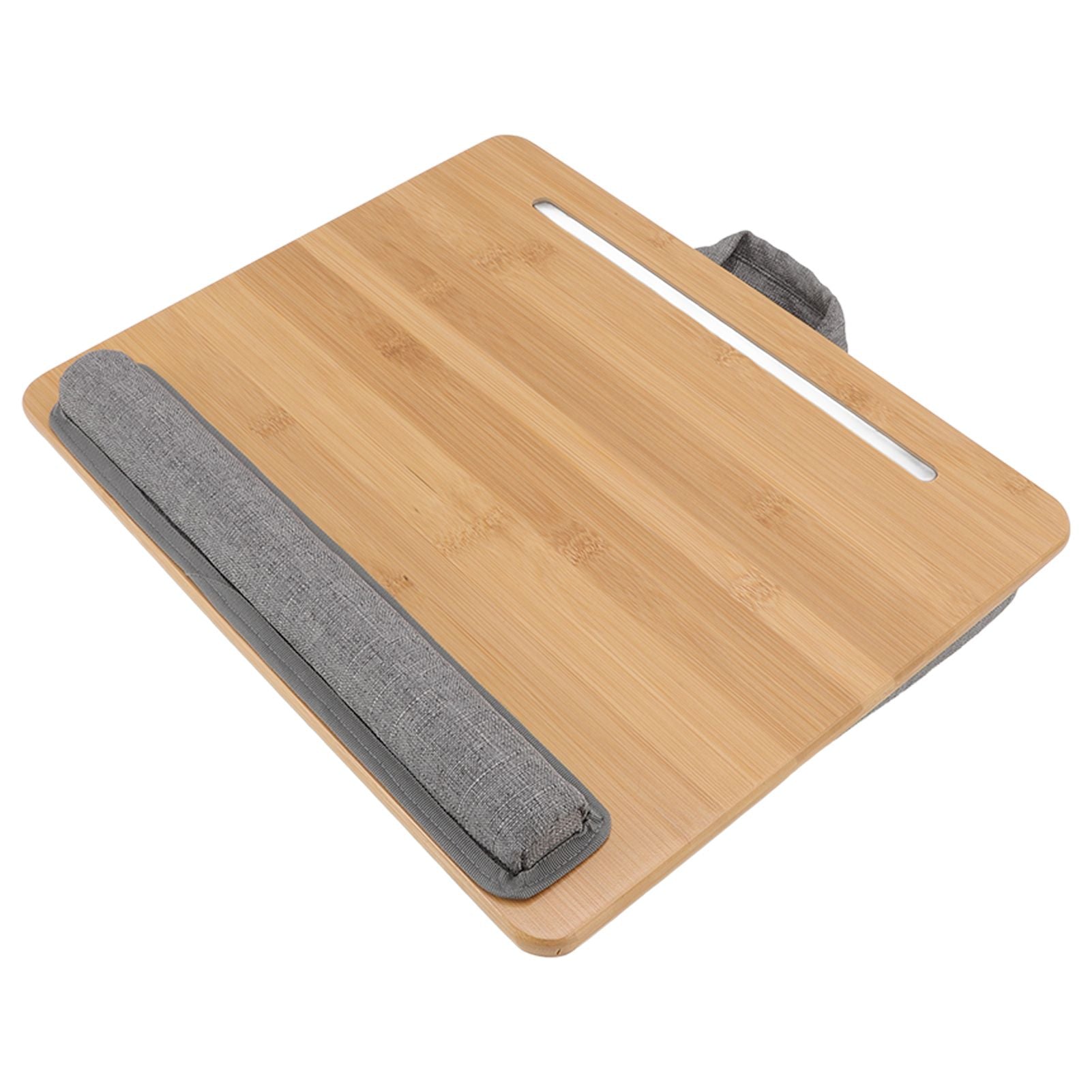 Laptop Table Multifunction Bamboo Lap Desk Bed Tray with Cushion for Reading Writing Playing V1294-YM0523-3116220004111